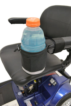 Unbreakable Fabric Cupholder for Mobility Scooters and Electric Wheelchairs