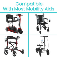 Clip-On Cup Holder for Mobility Scooters, Electric Wheelchairs, and more
