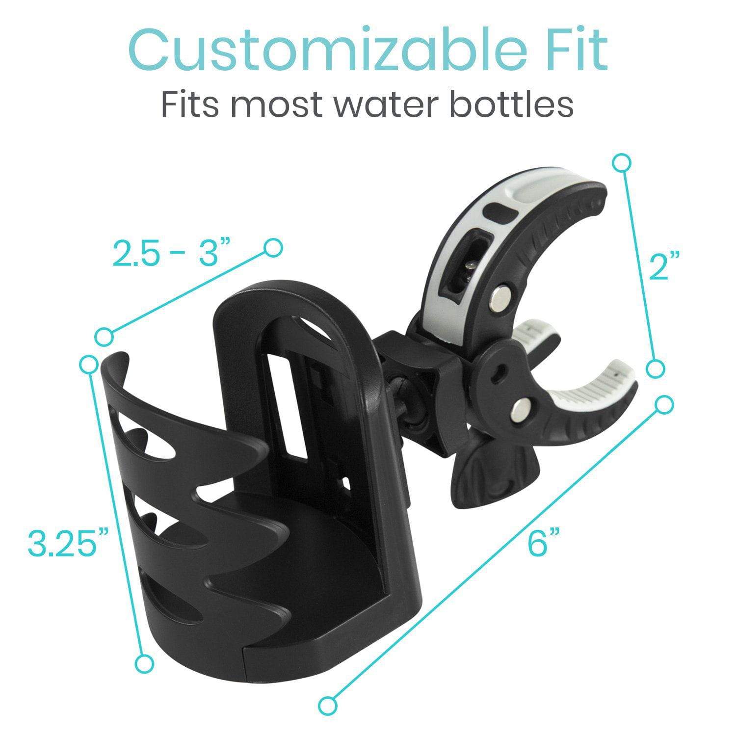 Clip-On Cup Holder for Mobility Scooters, Electric Wheelchairs, and more