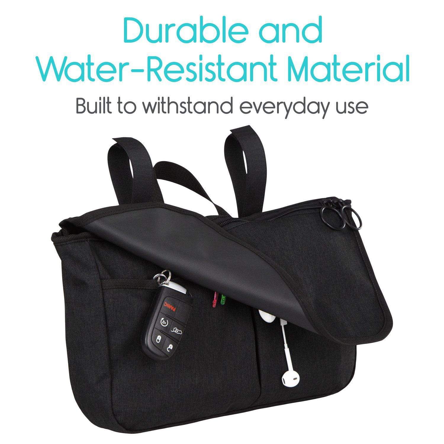 Durable and Water Resistant Mobility Side Bag from Vive Health