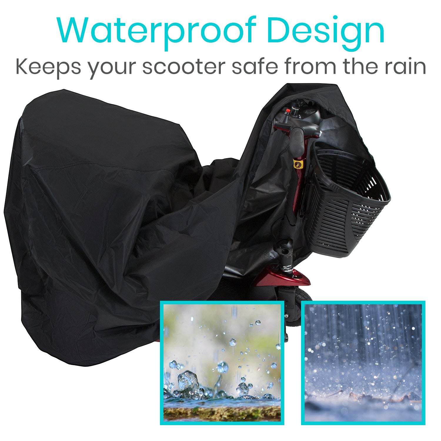 Extra-Durable Waterproof Mobility Scooter Cover From Vive Health (Heavy-Duty)