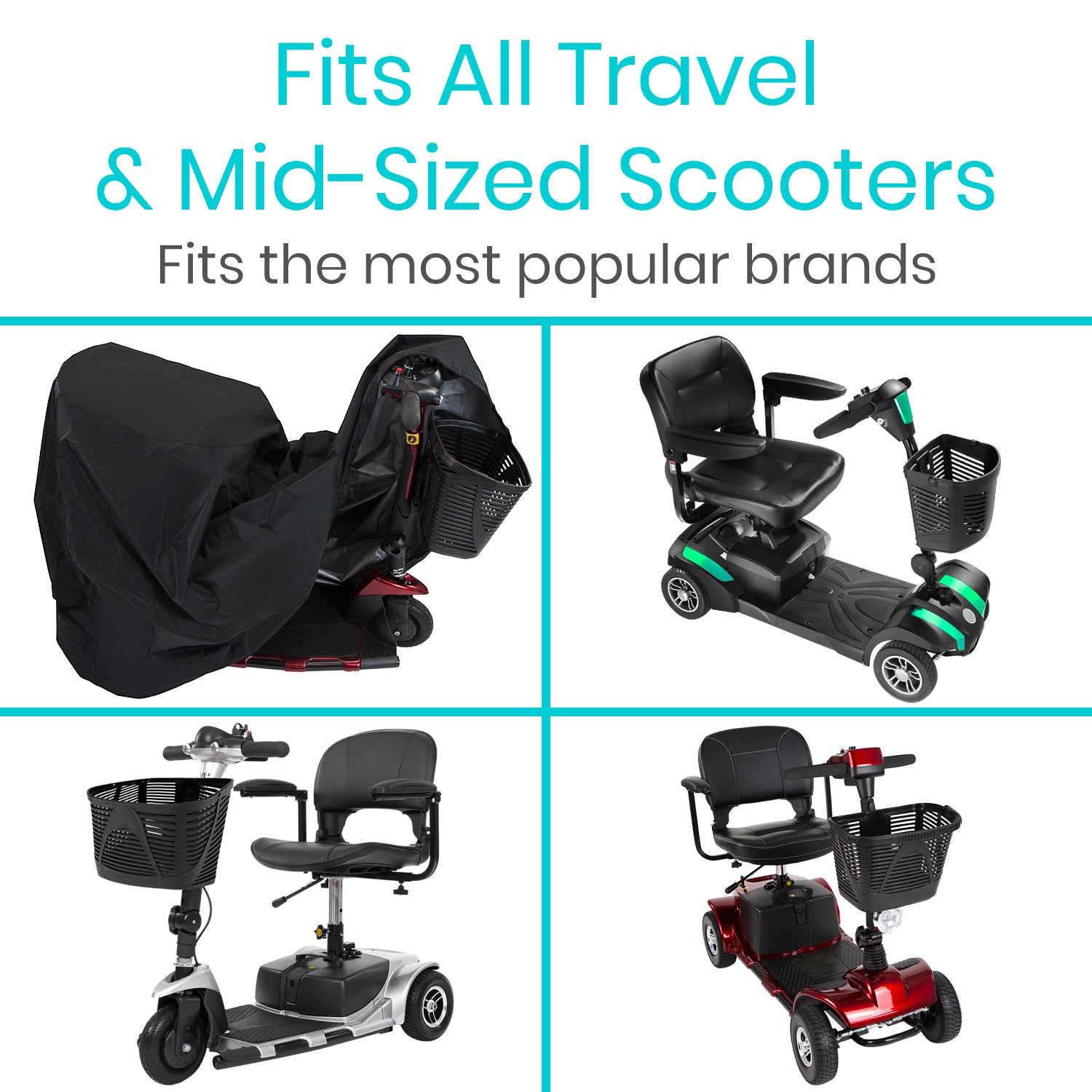 Extra-Durable Waterproof Mobility Scooter Cover From Vive Health (Heavy-Duty)