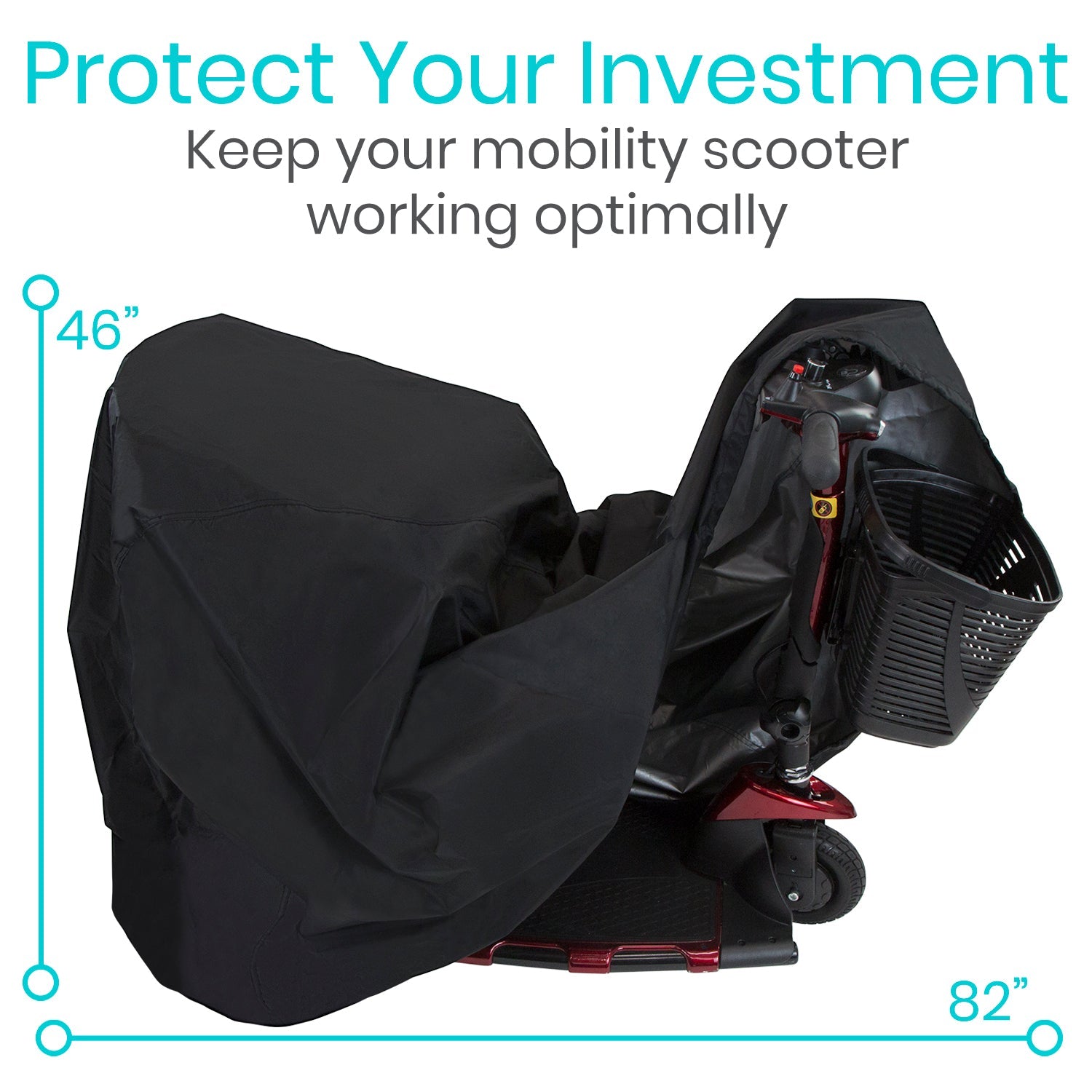 Extra-Durable Waterproof Mobility Scooter Cover From Vive Health (Heavy-Duty)