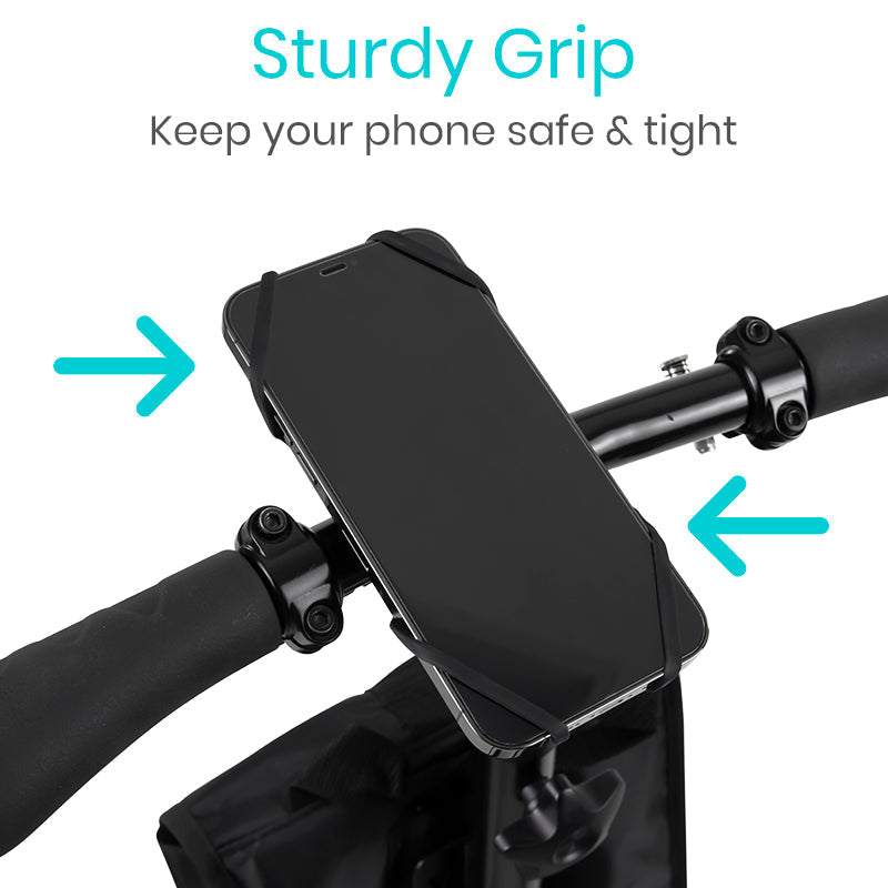 Phone Holder For Mobility Scooters, Electric Wheelchairs, and more. From Vive Health