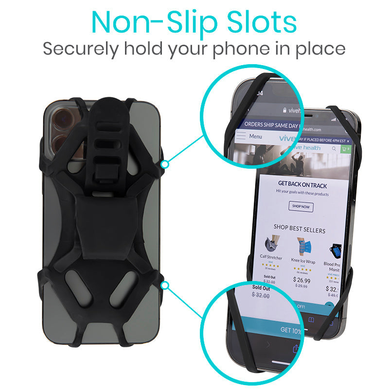 Phone Holder For Mobility Scooters, Electric Wheelchairs, and more. From Vive Health