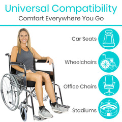 Power Chair and Wheel Chair Gel Seat Cushion - Back Support Comfort and Pain Relief