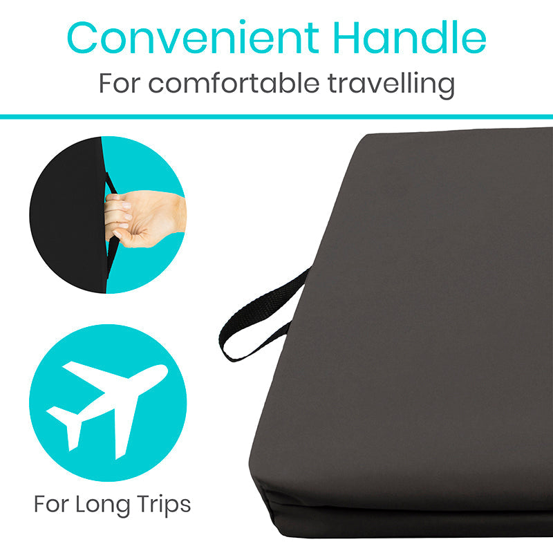 Power Chair and Wheel Chair Gel Seat Cushion - Back Support Comfort and Pain Relief