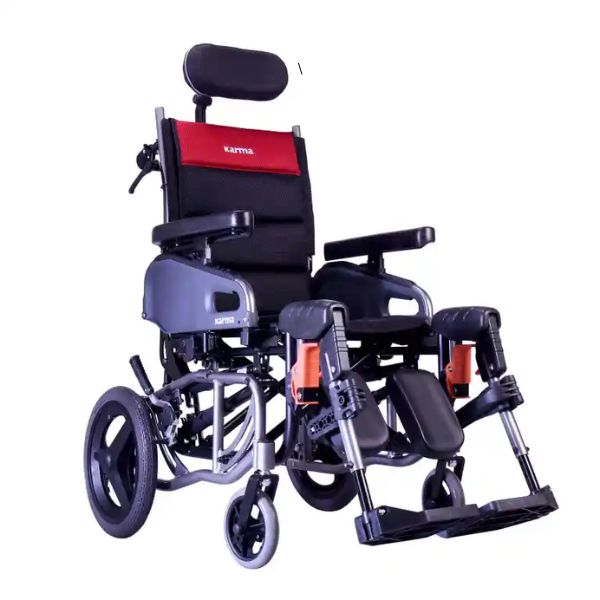 Karman Healthcare VIP2 Tilit-in-Space & Reclining Transport Wheelchair