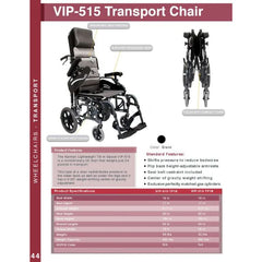 Karman Healthcare Foldable Aluminum VIP-515-TP Tilt-in-Space Wheelchair