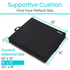 Wheelchair Gel Seat Cushion - Back Support Comfort and Pain Relief